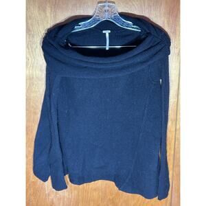 free people cowl neck sweater Black Size XS